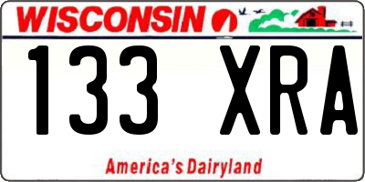WI license plate 133XRA