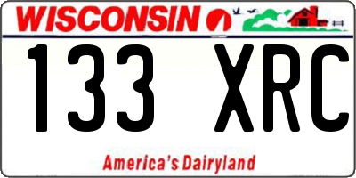 WI license plate 133XRC
