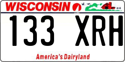 WI license plate 133XRH