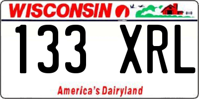 WI license plate 133XRL