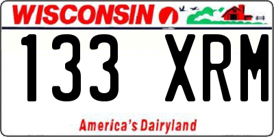 WI license plate 133XRM