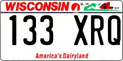 WI license plate 133XRQ