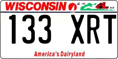 WI license plate 133XRT