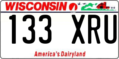 WI license plate 133XRU