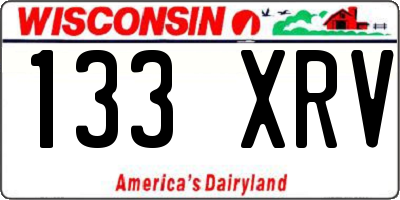 WI license plate 133XRV