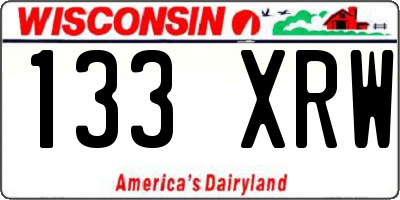 WI license plate 133XRW