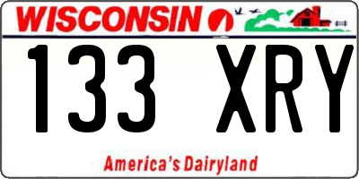 WI license plate 133XRY