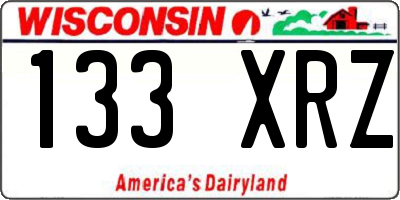 WI license plate 133XRZ