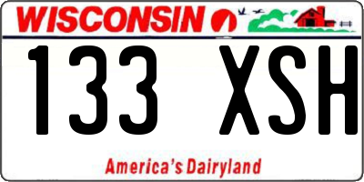 WI license plate 133XSH