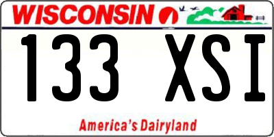 WI license plate 133XSI