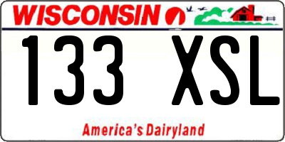 WI license plate 133XSL