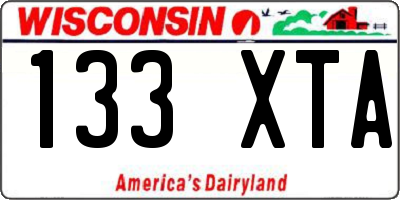 WI license plate 133XTA