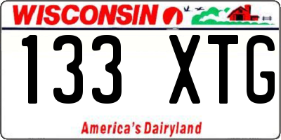WI license plate 133XTG