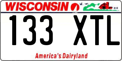 WI license plate 133XTL