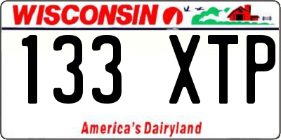 WI license plate 133XTP