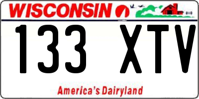 WI license plate 133XTV