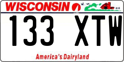 WI license plate 133XTW