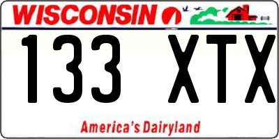 WI license plate 133XTX