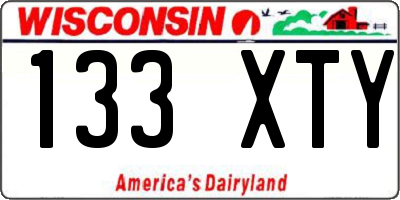 WI license plate 133XTY