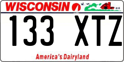 WI license plate 133XTZ