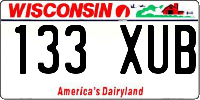 WI license plate 133XUB