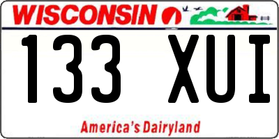 WI license plate 133XUI