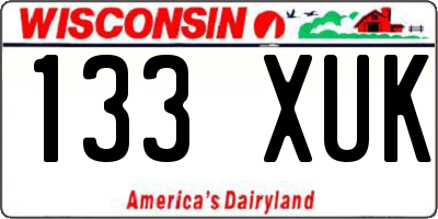 WI license plate 133XUK