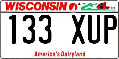 WI license plate 133XUP