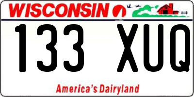WI license plate 133XUQ