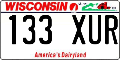 WI license plate 133XUR