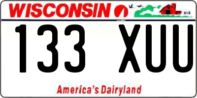 WI license plate 133XUU