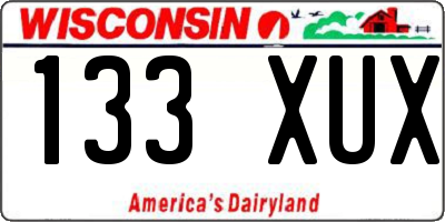 WI license plate 133XUX
