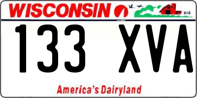 WI license plate 133XVA