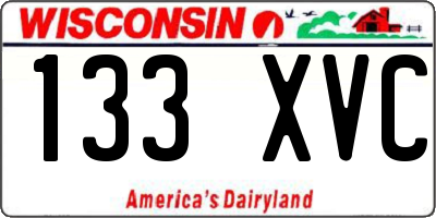 WI license plate 133XVC