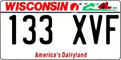 WI license plate 133XVF