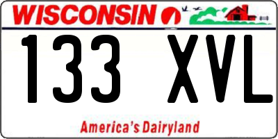 WI license plate 133XVL