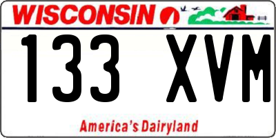 WI license plate 133XVM
