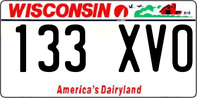 WI license plate 133XVO