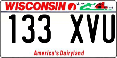 WI license plate 133XVU