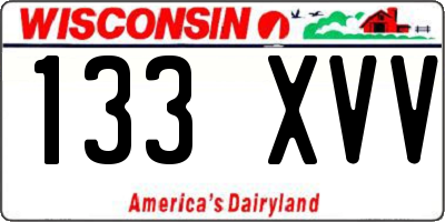 WI license plate 133XVV