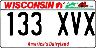 WI license plate 133XVX