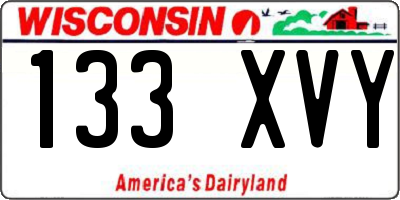 WI license plate 133XVY
