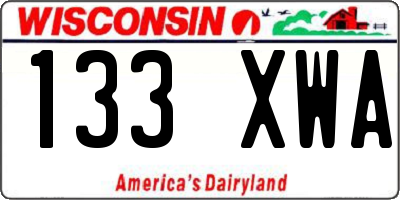 WI license plate 133XWA