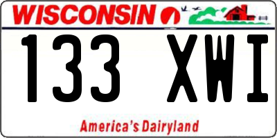 WI license plate 133XWI