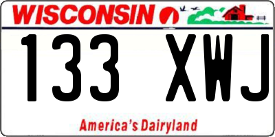 WI license plate 133XWJ