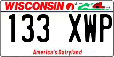WI license plate 133XWP