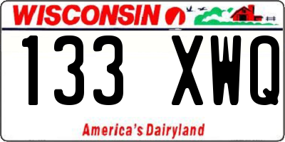 WI license plate 133XWQ