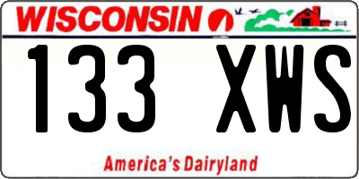 WI license plate 133XWS
