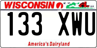 WI license plate 133XWU