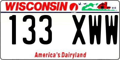WI license plate 133XWW
